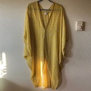 Monki Yellow Tunic with Black Pattern